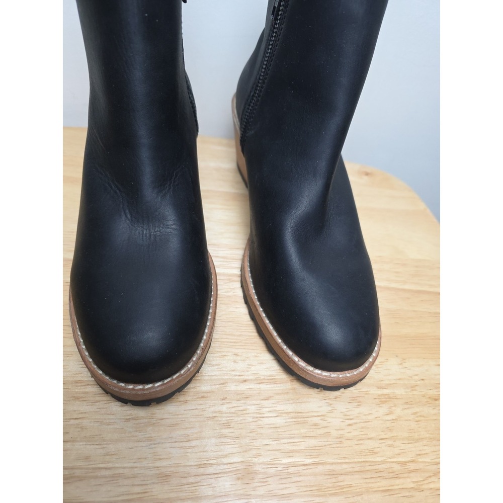 Portland Leather Company Patina Classic Chelsea Boots Lug Sole Blk EU 39 US 8.5 - Picture 3 of 12